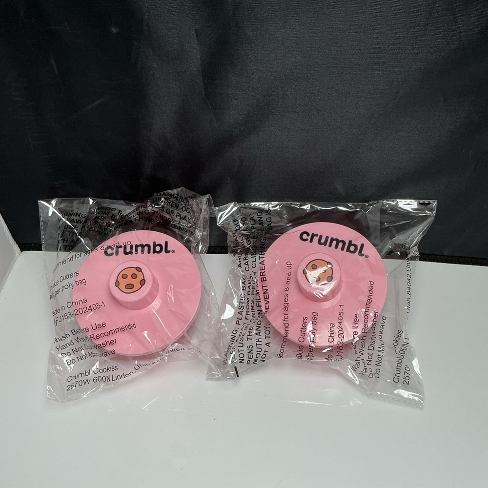 Crumbl Cookie Cutter Lot Of 2 Sealed Pink 4 Way Cutter Crumble New